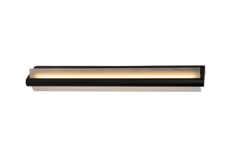 LED-Badezimmer-Wandleuchte Wanda Glas IP44 60cm Schwarz