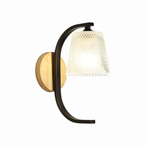 Finkara | Wandleuchte mit Vogeldesign aus Holz und Glas