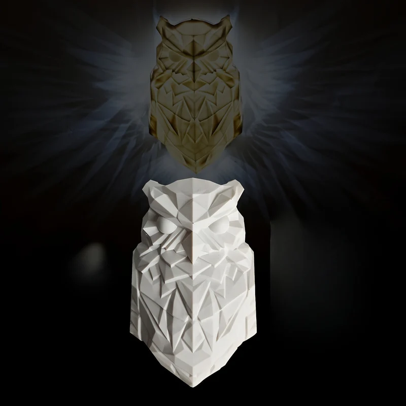 OwlBeam | LED-Wanddeko Eule mit Stimmungslicht