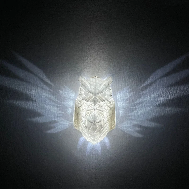OwlBeam | LED-Wanddeko Eule mit Stimmungslicht
