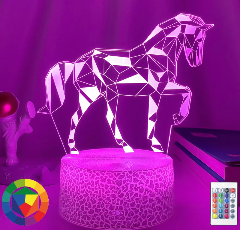 3D Illusion Pferd Lampe Nachtlicht