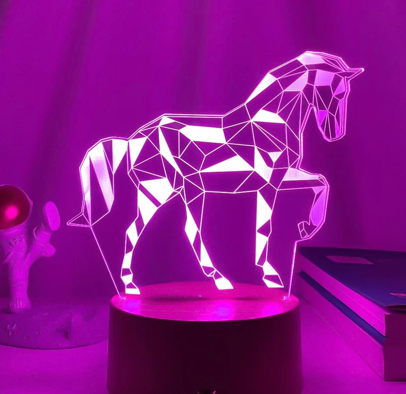 3D Illusion Pferd Lampe Nachtlicht