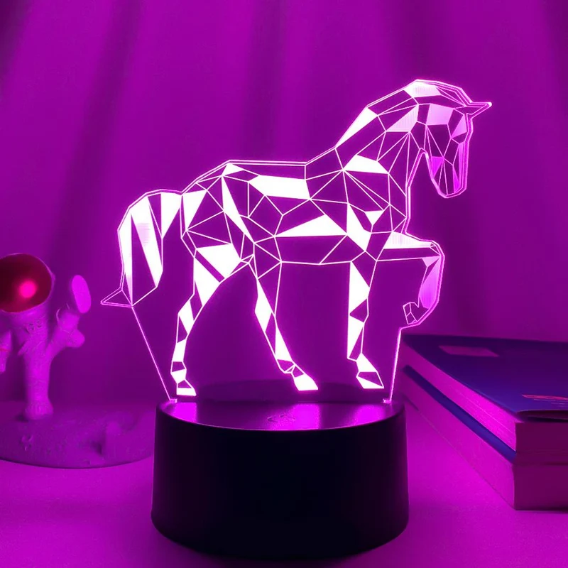 3D Illusion Pferd Lampe Nachtlicht