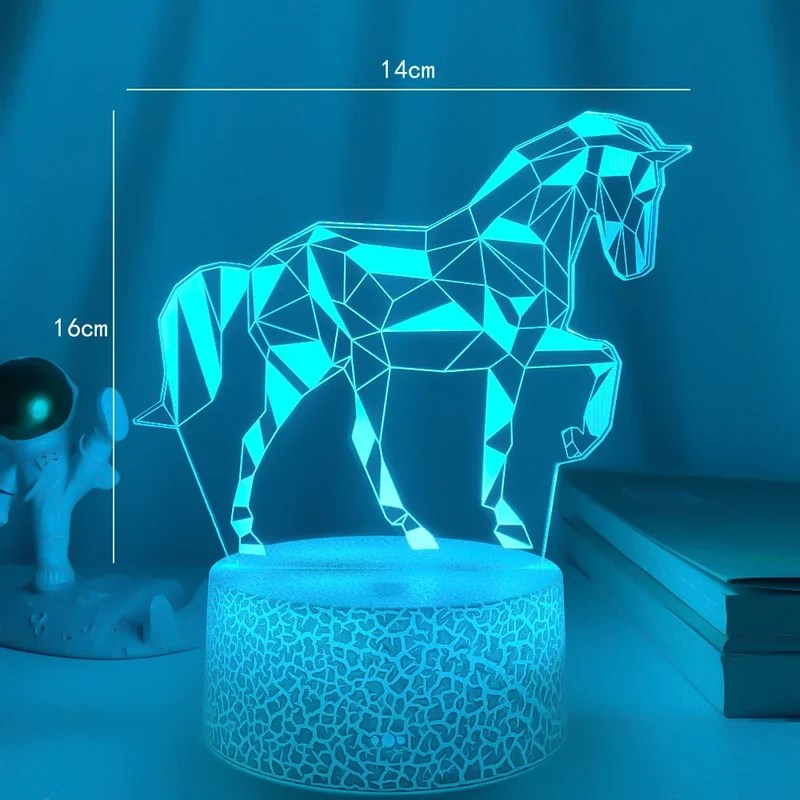 3D Illusion Pferd Lampe Nachtlicht