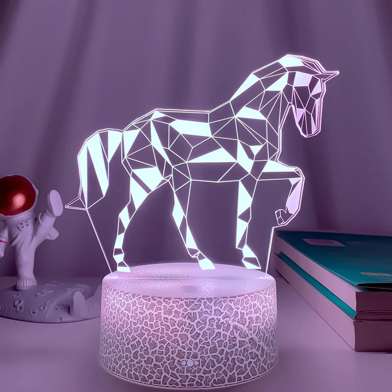 3D Illusion Pferd Lampe Nachtlicht