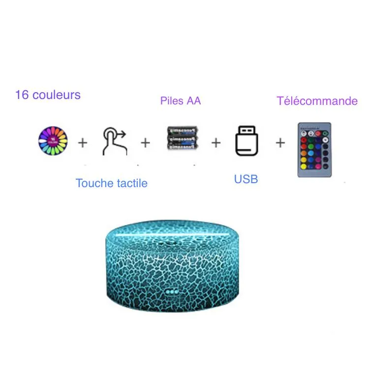 3D LED Pferdekopf Illusion Lampe