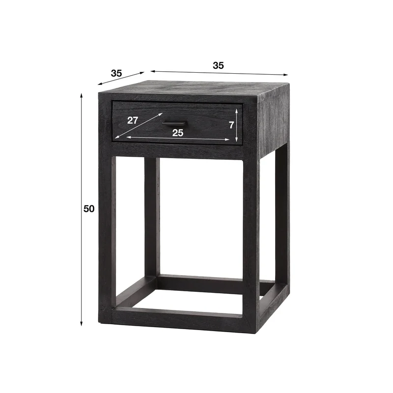 Nachttisch 1L black square