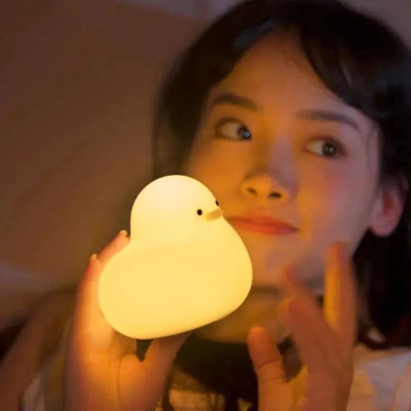 Niedliches Enten-Nachtlicht: LED-Lampe mit Touchsteuerung für Kinder
