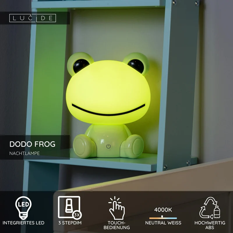 LED-Nachtlicht Dodo Frog Kinderzimmer 4000K Grün
