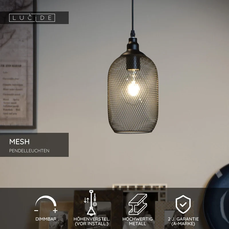 Pendelleuchte Mesh Ø 15cm höhenverstellbar