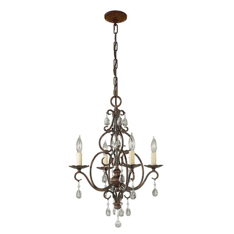 Kronleuchter Chateau 4-flammig Bronze Ø 42 cm