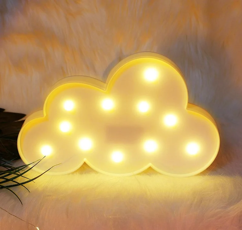 Wolken Dekolampe mit LED Beleuchtung