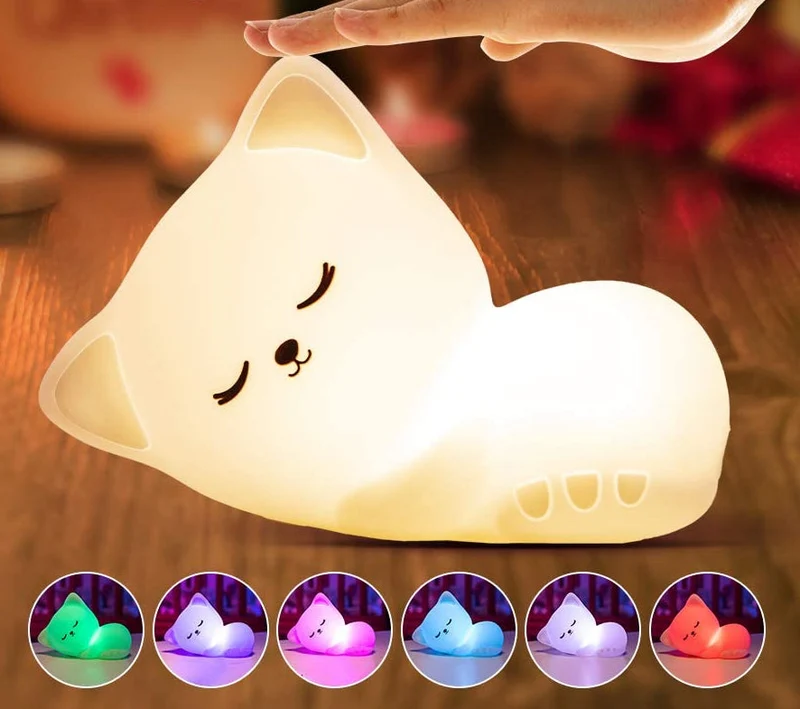 LED Katzen Nachtlicht aus Silikon