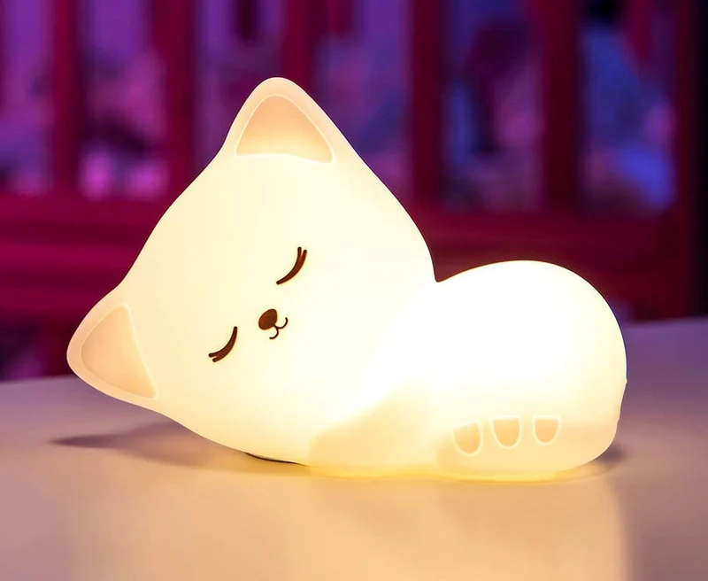 LED Katzen Nachtlicht aus Silikon