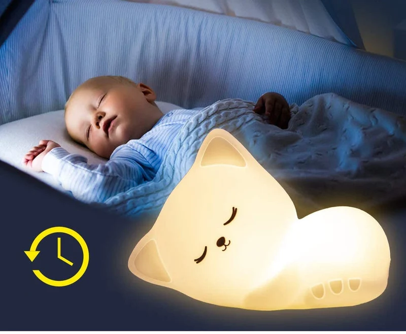 LED Katzen Nachtlicht aus Silikon