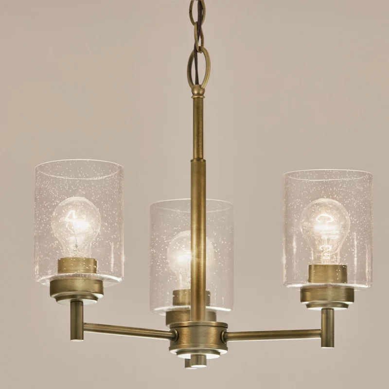Kronleuchter Winslow 3-flammig Messing Ø 46cm
