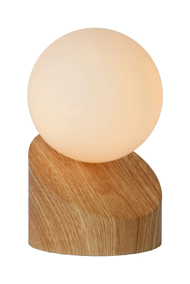 Tischlampe Len mit Schirm aus Glas