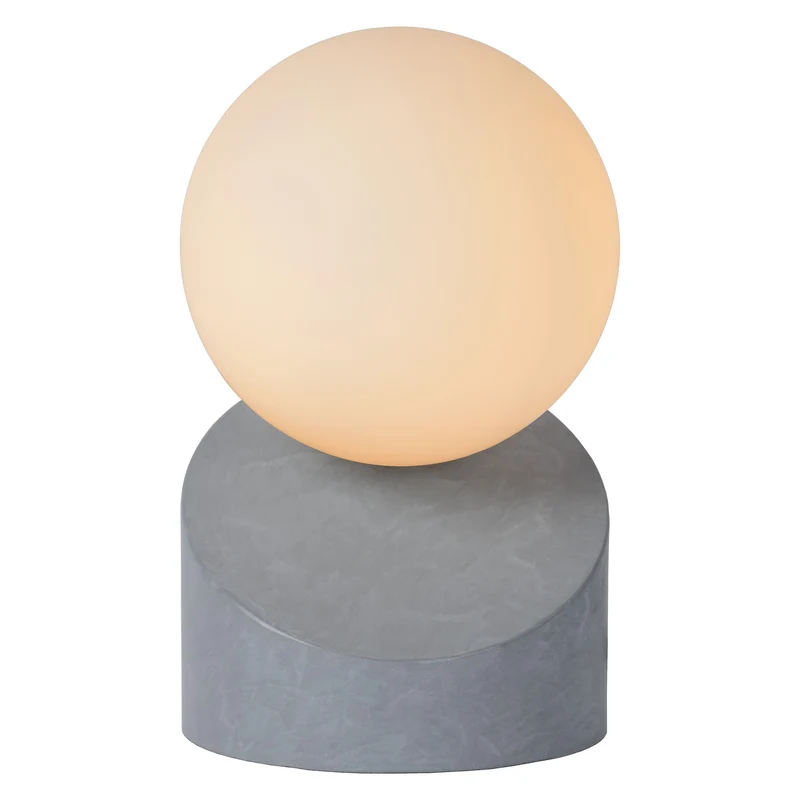 Tischlampe Len mit Schirm aus Glas