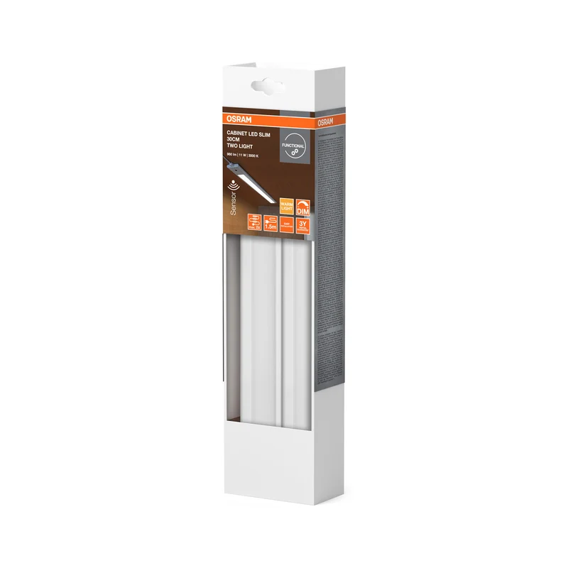 OSRAM CABINET LED SLIM Unterbauleuchte, 30cm, 11W, 3000K, Warmweiß, 2er Pack