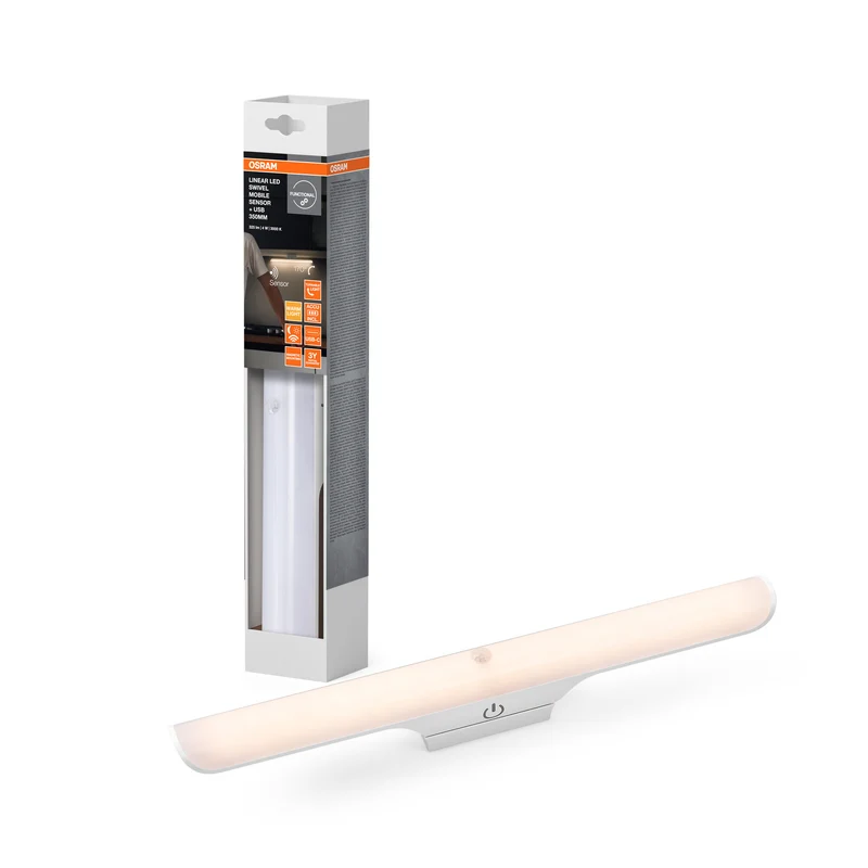 LINEAR LED SWIVEL MOBILE SENSOR schwenkbare Unterbauleuchte, 35cm, 4W, 3000K, Warmweiß