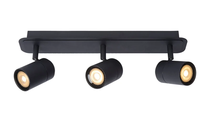 LED-Bad-Deckenspot Lennert 3-flammig dimmbar IP44 Schwarz