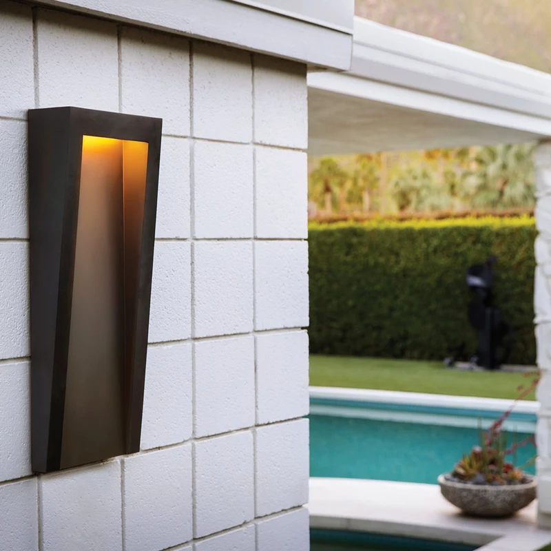 LED-Wandleuchte Taper 1-flammig Schwarz Ø 23cm