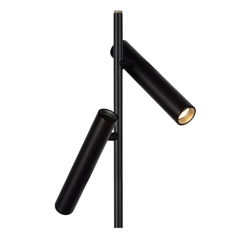 LED-Lese-Stehleuchte Philon 2-flammig Touchdimmer Schwarz 140cm