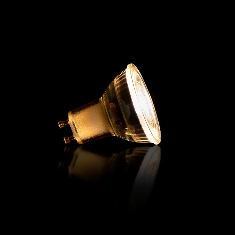 Lichtquelle: dimmbare LED GU10 – Transparentes Glas
