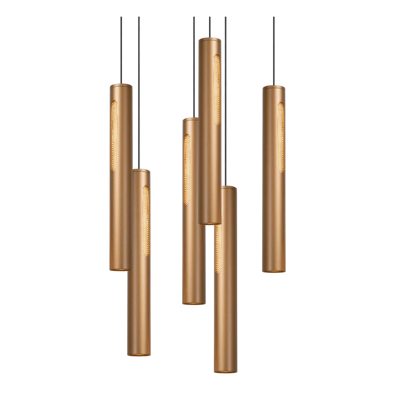 LED-Pendelleuchte Griffith 6-flammig CCT dimmbar Bronze