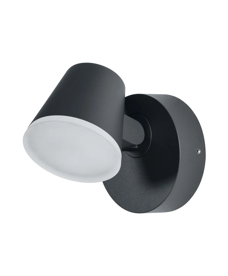OSRAM Midi LED Spot Außen, warmweiß 3000 K, Außenleuchte, 13. 5W, drehbarer Kopf, IP44, 800lm, Aluminiumdruckguss, Dunkelgrau