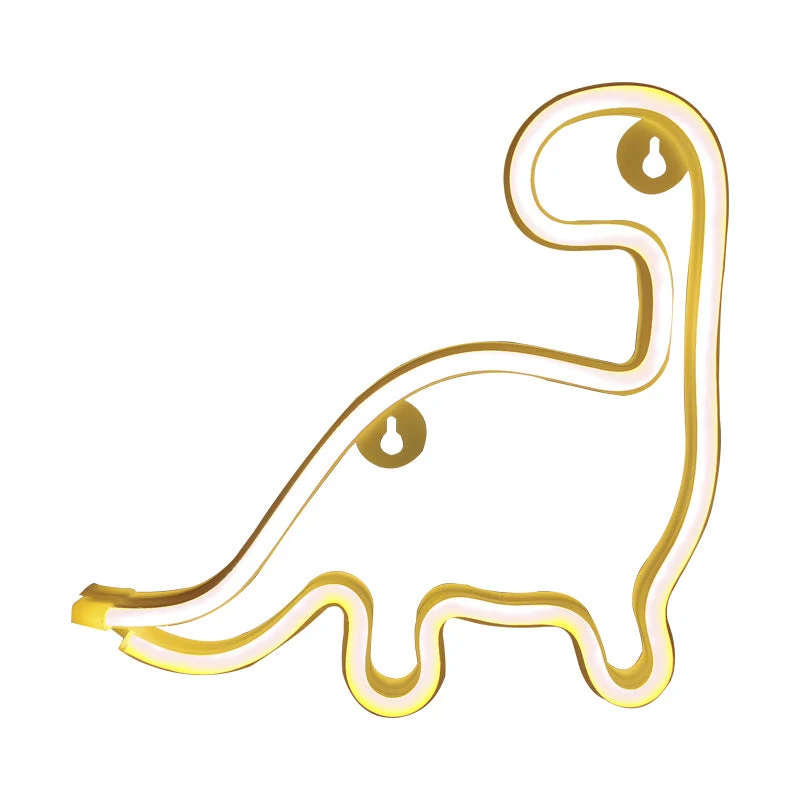 Dinosaurier Neon Schild als Nachtlicht