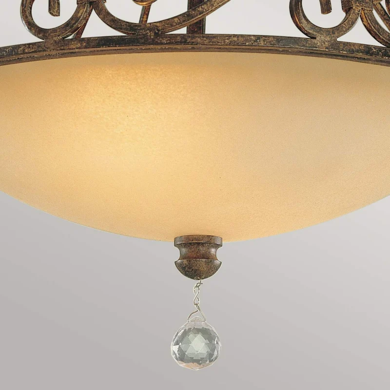 Deckenleuchte Chateau 2-flammig Bronze Ø 39cm