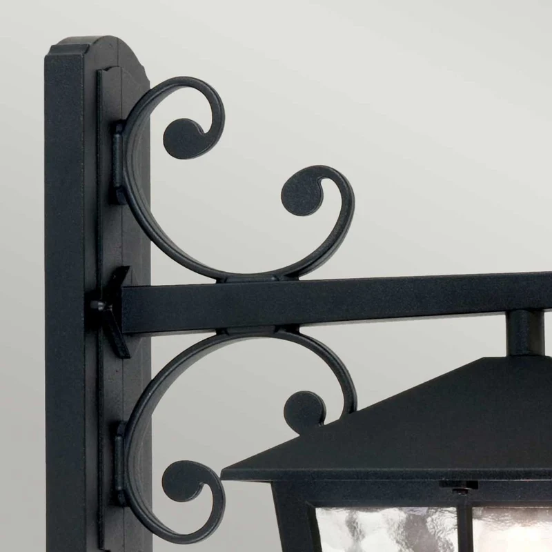 Außen-Wandlaterne Canterbury 1-flammig Glas IP43 Schwarz
