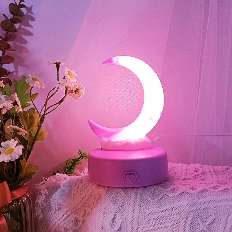 Romantisches buntes Mond Nachtlicht mit LED