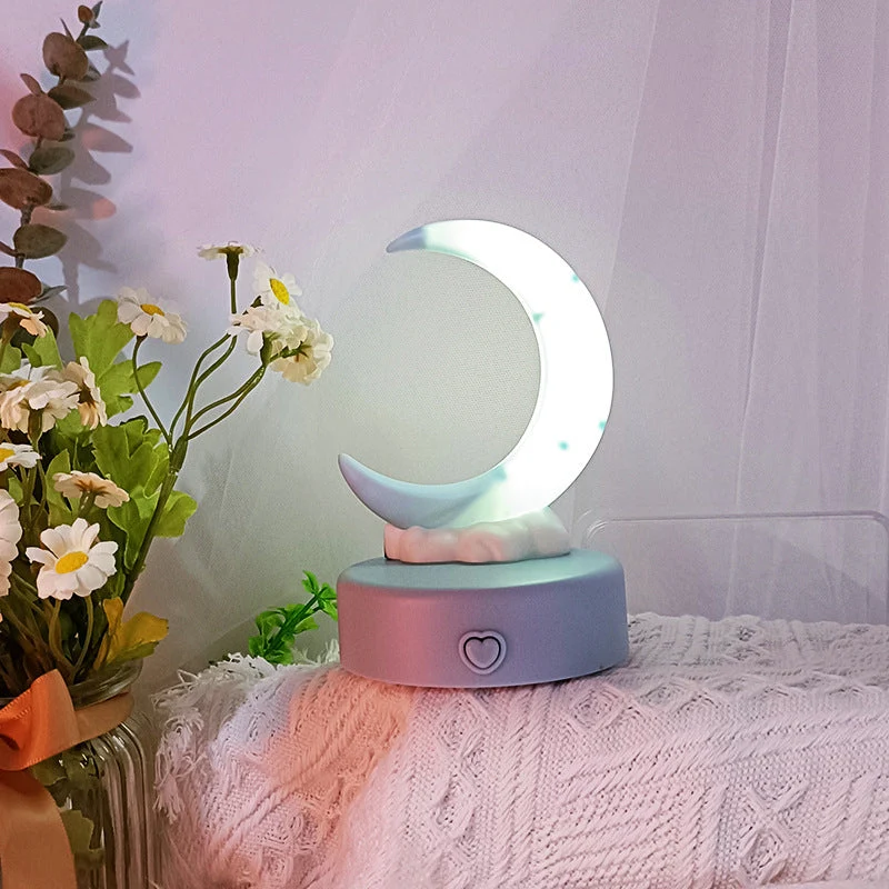 Romantisches buntes Mond Nachtlicht mit LED