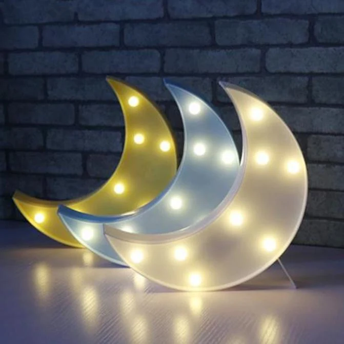 Bunte LED Mond Dekolampe für Kinderzimmer
