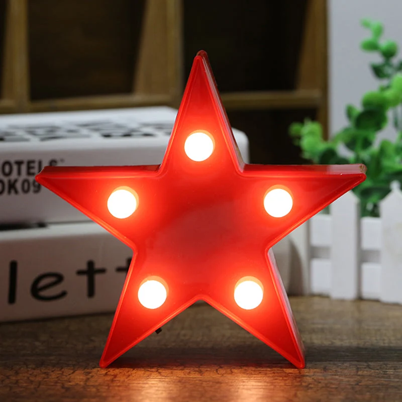 Stern Dekolampe LED in rot weiß