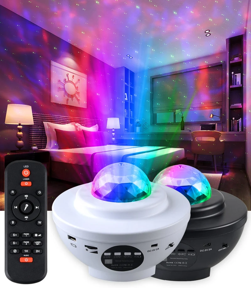 Sternenhimmel Projektor mit LED Ozeanwelle
