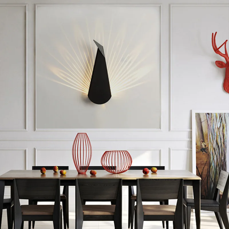 PavoGlow | Elegante LED-Wandleuchte im Pfau-Design