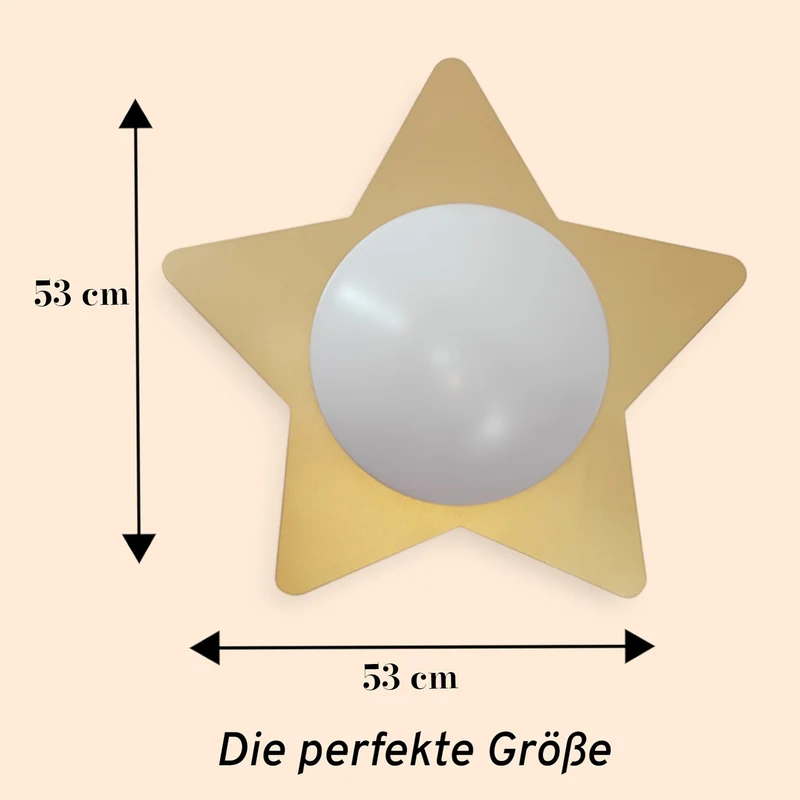 Deckenschale Stern, Gold