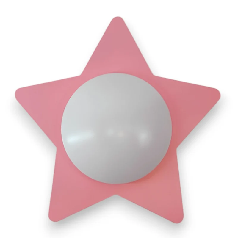 Deckenschale Stern, Pastellrosé