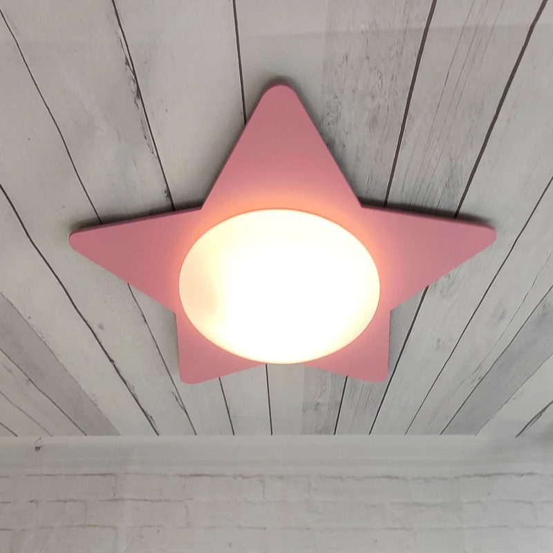Deckenschale Stern, Pastellrosé