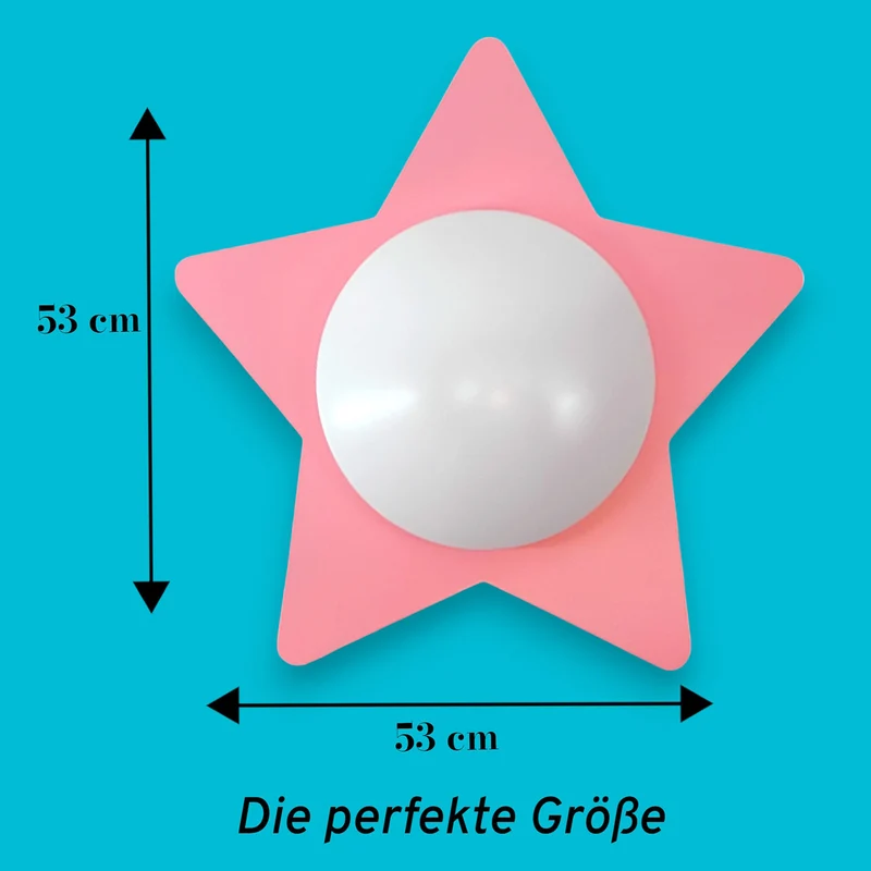 Deckenschale Stern, Pastellrosé