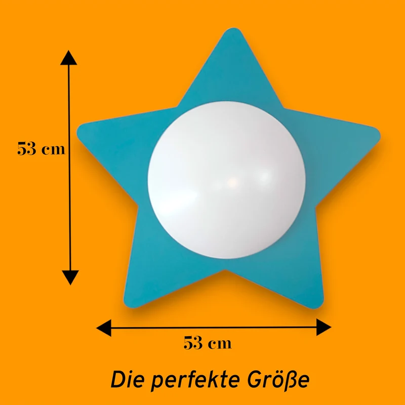 Deckenschale Stern, Petrol