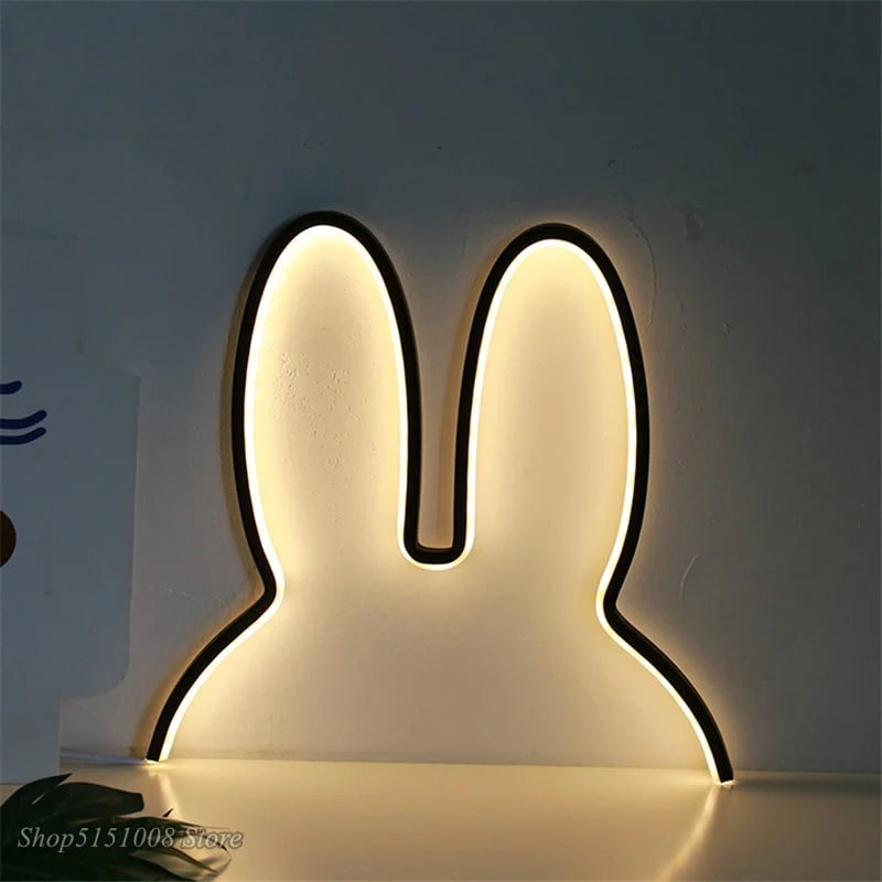 Hasenohren LED Wandleuchte für Kinder