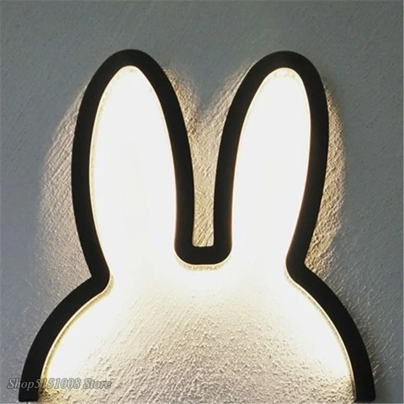 Hasenohren LED Wandleuchte für Kinder