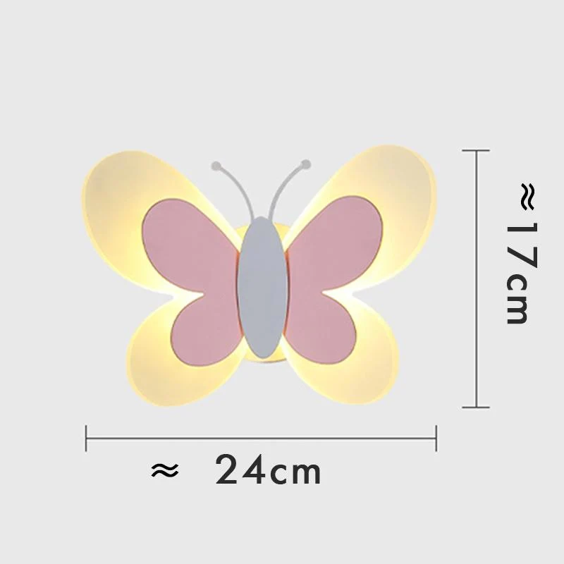 Schmetterling LED Wandlampe für Mädchenzimmer