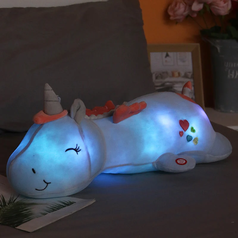 Leuchtendes Einhorn Kuscheltier mit LED