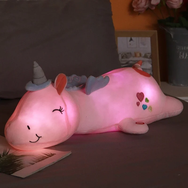 Leuchtendes Einhorn Kuscheltier mit LED
