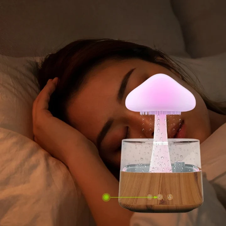 Luftbefeuchter mit LED Nachtlicht in Pilzform